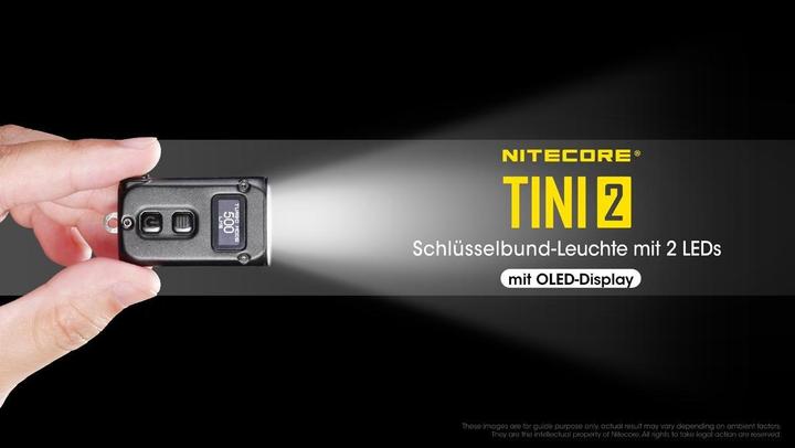 Actual product image Nitecore TINI 2 - 500 lumen, black (4.70 cm, 500 lm)