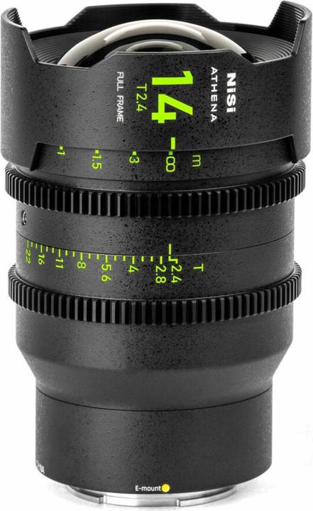 Immagine prodotto Nisi 14mm ATHENA PRIME Full Frame Cinema Lens T2.4 (E Mount | No Drop In Filter) (C-mount, Full-frame)