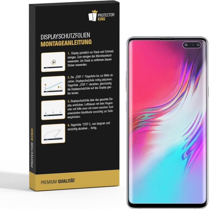 Actual product image Protectorking 3x Panzerfolie Anti-Shock HD Klar (3 Piece, Samsung Galaxy S10 5G)