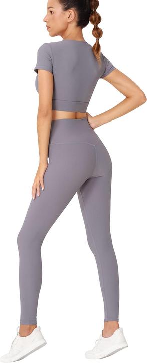 Actual product image Yeaz CLUB LEVEL SET Short Top Leggings L (Grey) (L)