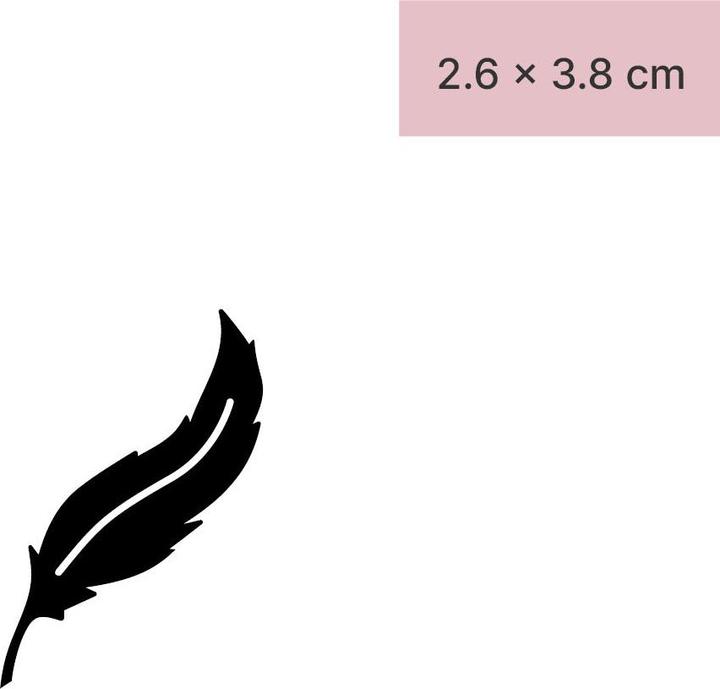 Produktbild minink Temporäres Tattoo – Feder ausgefüllt