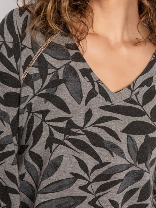 Actual product image Pj Salvage Pajama top PAPAYA PALMS (S)