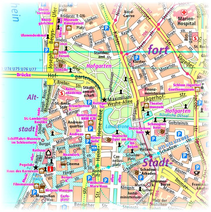 Actual product image PublicPress.1213 City map of Düsseldorf