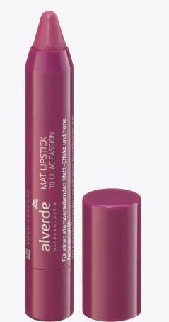 Actual product image dm alverde Lipstick Matt Lilac Passion 30 (Purple)