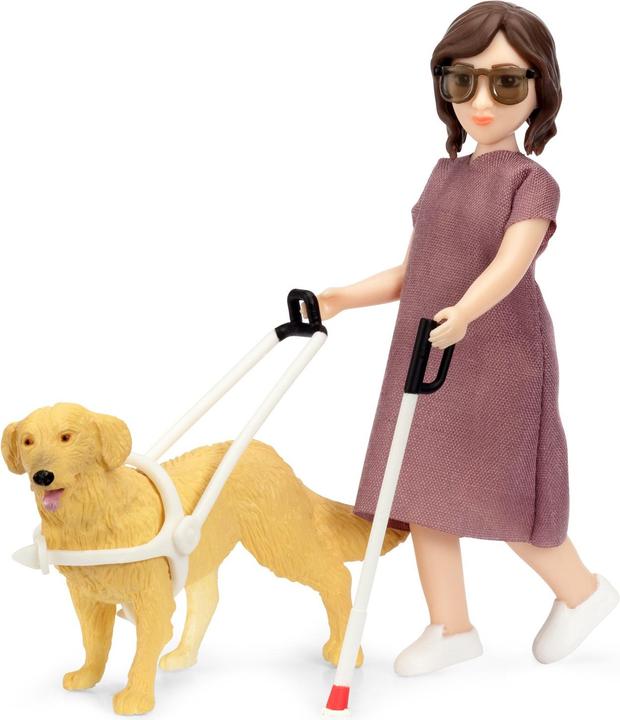 Lundby Puppe Blindenstock Hund