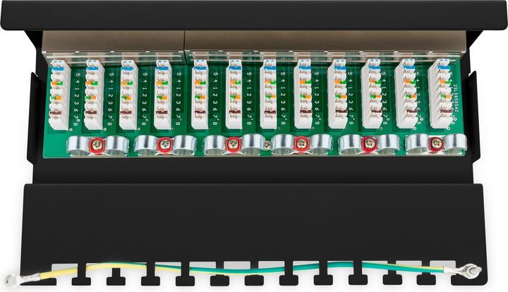 Produktbild Goobay CAT 6 Mini/Desktop Patch Panel, 12 Port, Schwarz
