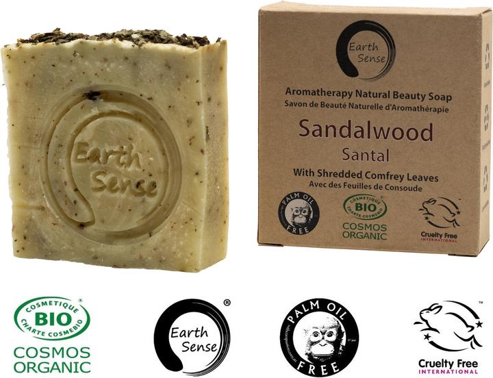 Actual product image Natura Punto Palm oil free solid organic soap, min. 72% cold pressed oils, Sandelwood (Hard soap)