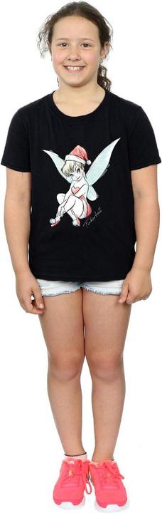 Actual product image Disney Girls Tinkerbell Christmas Fairy Cotton T-Shirt (152, 158)