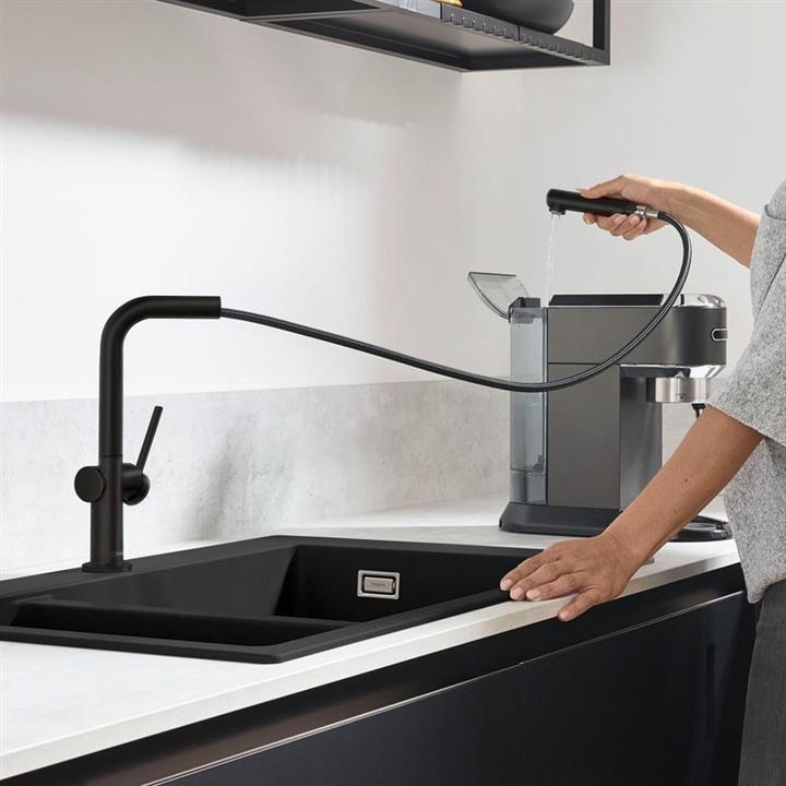 Actual product image hansgrohe HG Einhebel-Spültischmischer 240 TALIS M Ausziehauslauf mattschwarz