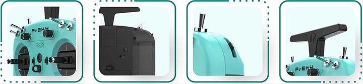 Actual product image FrSky TWIN X14S transmitter 2.4Ghz Verdigris Green without battery, without stand holder, without