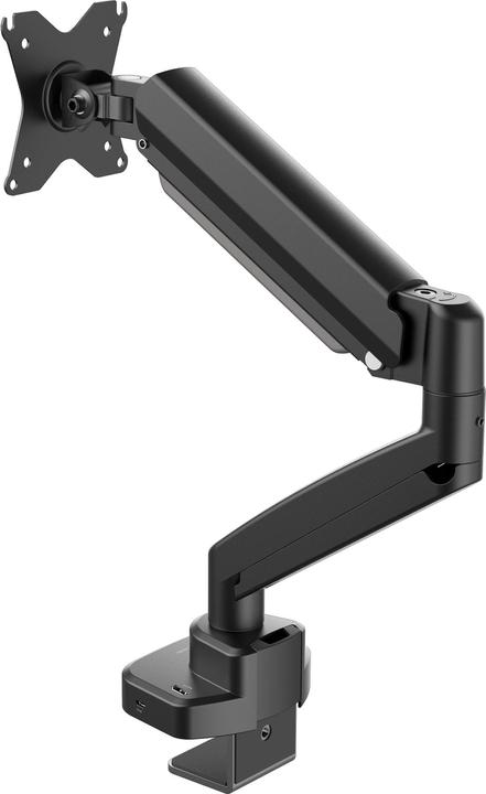 Actual product image j5Create JTSA301 Ergonomic Monitor Mount with Dock, Black, Clamp/Grommet, 8 kg, 43.2 cm (17") (Table, 32.01")