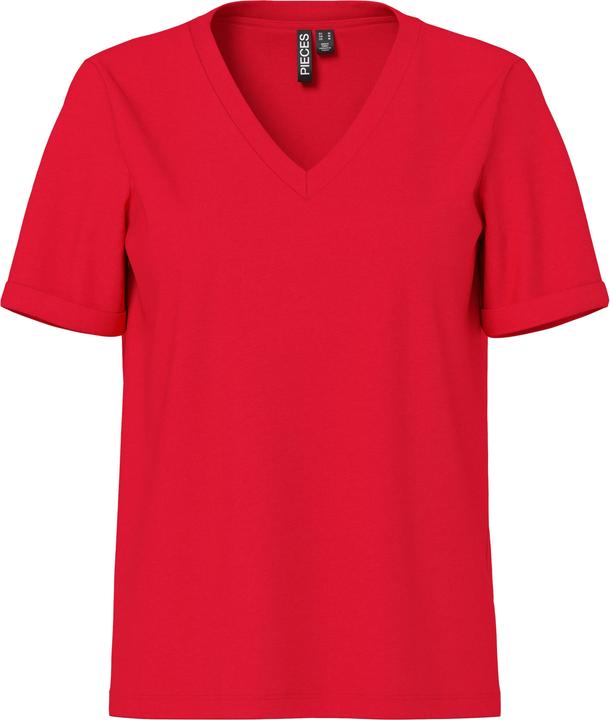 Pieces Pcria Ss V-Neck Solid Tee Noos
