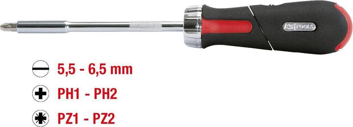 Produktbild KS Tools 1/4" Revolver-Ratschen-Bit-Schraubendreher (40 Nm)