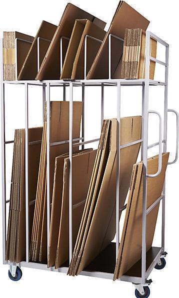 Actual product image Matador Cardboard box trolley, mobile, for folded cardboard boxes, 4 swivel castors, 2 (150 kg)