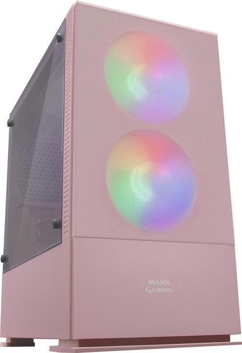 Actual product image Mars Gaming Boitier Mini Tour Micro Atx Mcz RGB Avec Panneau Vitré (Rose) (mATX, Mini-ITX)