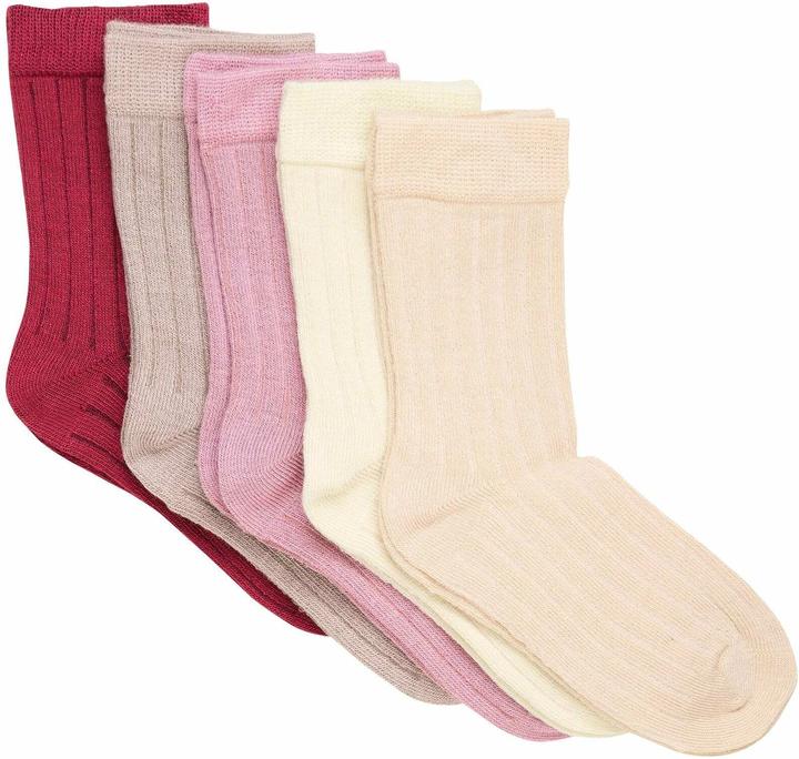 Minymo Socken Bamboo 5er Set Orchid Haze Gr. 15/18 (5er Pack, 15 - 18)