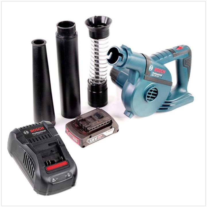 Actual product image Bosch Professional Bosch GBL 18 V-120 Cordless Leaf Blower + 1x Battery 18V 2.0 Ah + 1x Charger GAL 1880 CV (Rechargeable battery operated, Leaf vacuums)