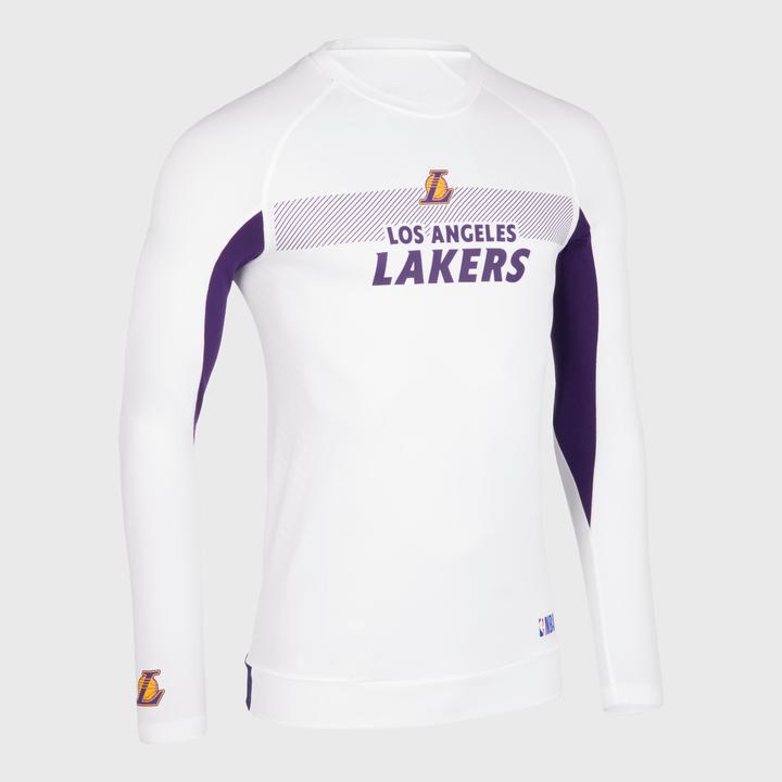 Actual product image Tarmak Women's/Men's long sleeve functional shirt NBA Los Angeles Lakers - UT500 white (M)