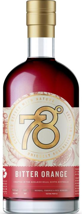 Actual product image 78 Degrees Bitter Orange Aperitif 0.7 l (18 years, 20 %, Australia, 1 x 70 cl, Bitter liqueurs)