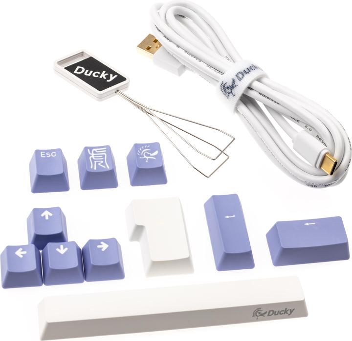 Productafbeelding Ducky One 2 Pro Mini White Edition Gaming Toetsenbord, RGB LED - Cherry (NL, Bedraad)