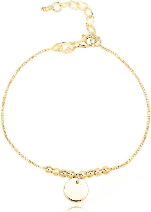 Immagine prodotto Leyda Placchetta con braccialetto (19.50 cm, Argento 925, placcato oro 750 / oro 18 K)