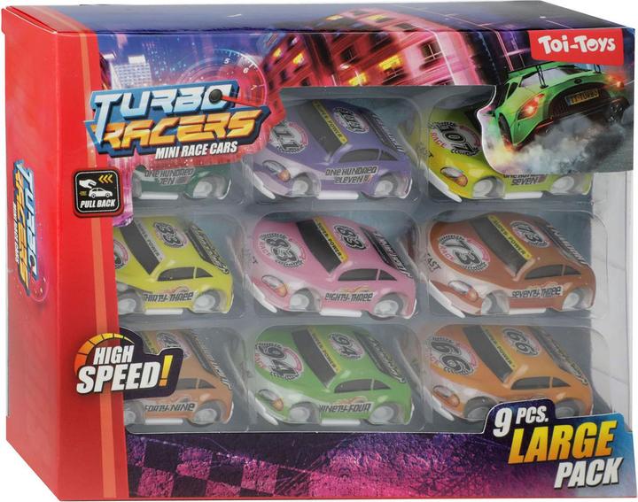 Image du produit Toi-Toys Turbo Racers Mini-voitures de rallye pullback, 9 pcs.