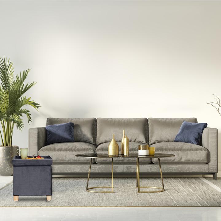 Actual product image Relaxdays Velvet stool