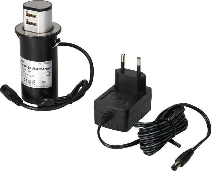 Immagine prodotto Max Hauri Mini caricatore pop-up (2 x, USB-A, 2 m)
