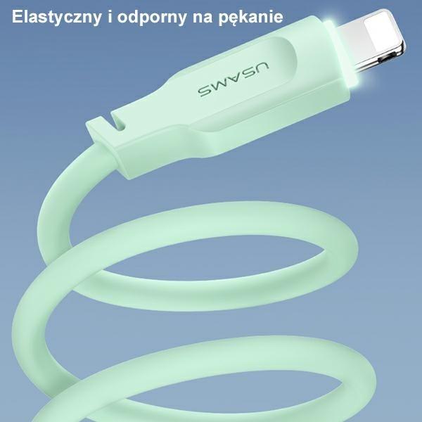 Produktbild Usams Ladekabel Typ-C zu Lightning PD - Schwarz (1.20 m, USB 3.0)