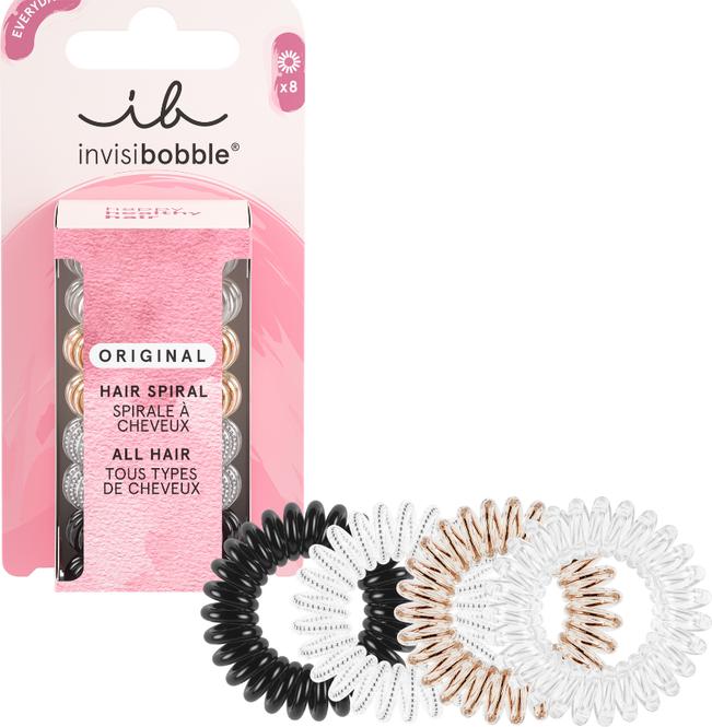 Image du produit Invisibobble Hairband Original Clear Black Metallic 8 pcs