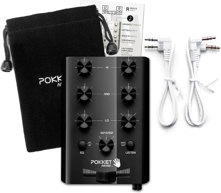 Produktbild Pokketmixer Mini DJ Mixer Schwarz (Line-Mischer)