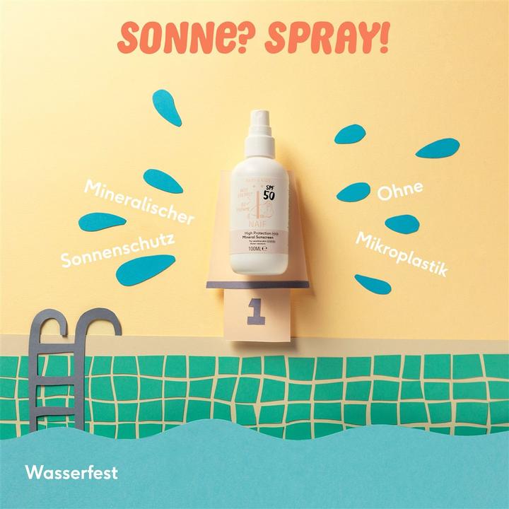 Immagine prodotto Naïf Mineral Sun Spray (Spray solare, SPF 50, 100 ml, 133 g)