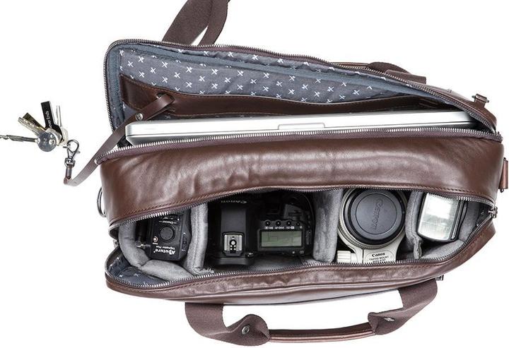 Actual product image Barber Shop Undercut Convertible Dark brown (Camera shoulder bag)