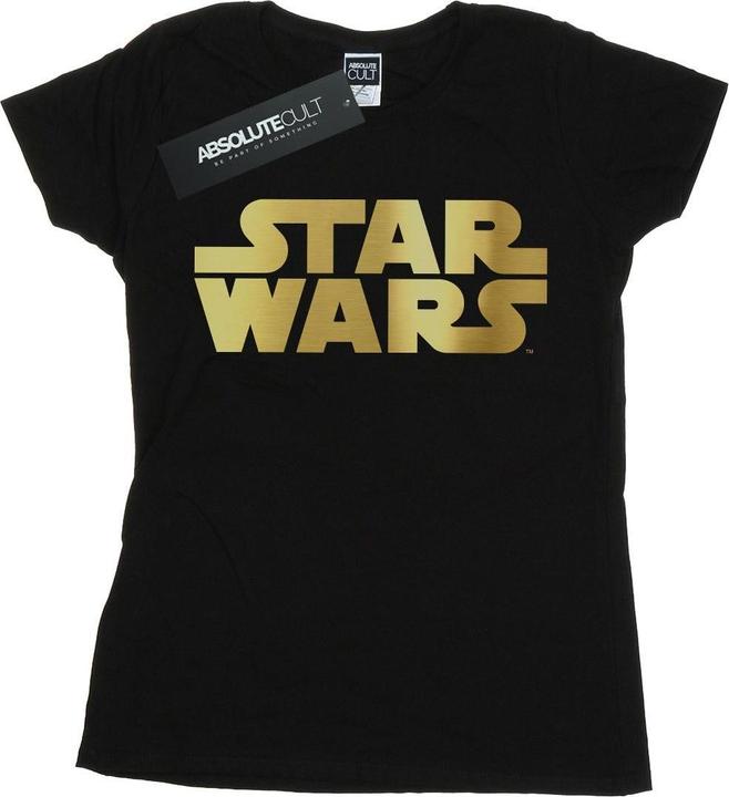 Immagine prodotto Star Wars Gold Logo Maglietta Donna (S)
