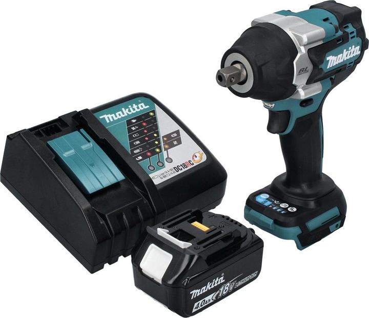 Image du produit Makita DTW 701 RM1 Clé à choc sans fil 18 V 700 Nm 1/2" XPT Brushless + 1x batterie 4,0 Ah + (Fonctionnement sur batterie)