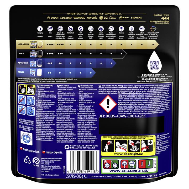 Produktbild Finish Ultra Plus (Caps, 25 Waschgänge)