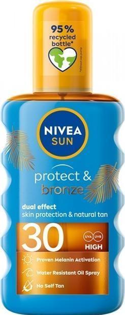 Produktbild NIVEA Sun Protect & Bronze Tan Oil Spf30 200Ml (Sonnenöl, SPF 30, 200 ml)