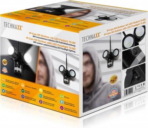 Actual product image Technaxx IP Cam HD Outdoor with LED Floodlight TX-83 (1280 x 720 pixels)