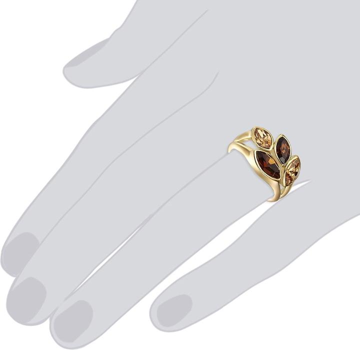 Produktbild Lulu & Jane Damen Metall-Legierung verziert mit Kristallen von Swarovski® gelbgold - 29421 (58)