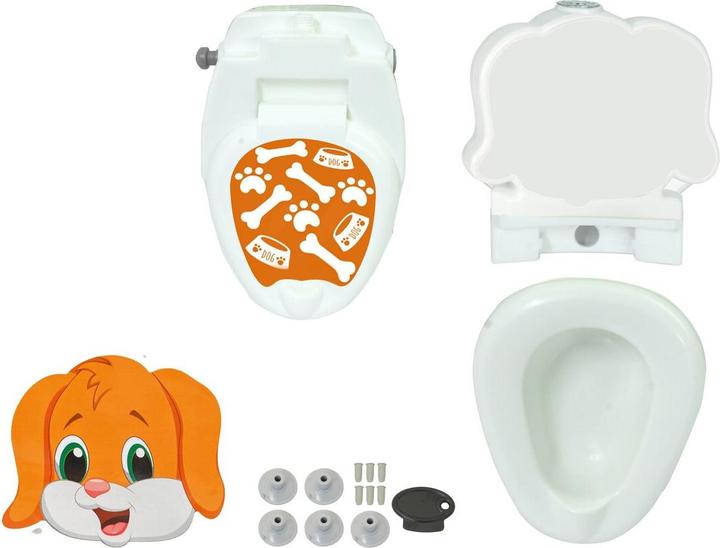 Productafbeelding Jamara My Little Toilet Dog met doorspoelgeluid en toiletpapierhouder