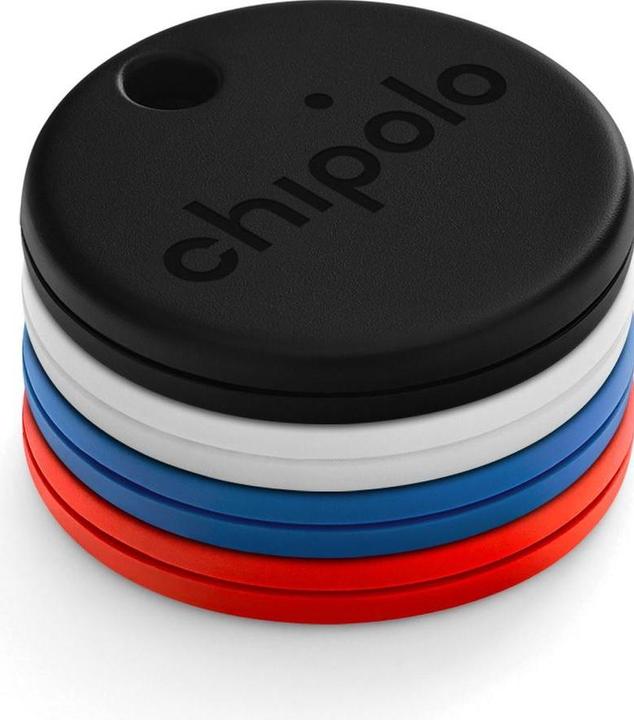 Image du produit Chipolo One - Bluetooth GPS Tracker - Keyfinder Sleutelvinder - 4-Pack - Zwart & Wit & Blauw & Rood (Android)
