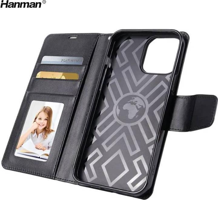 Immagine prodotto Hanman Apple iPhone 7/8/SE 2020/SE 2022 - Mill Flip Case mit 3 Kartenfächern, schwarz (Apple iPhone 7, Apple iPhone 8, Apple iPhone SE (seconda generazione), Apple iPhone SE (terza generazione))