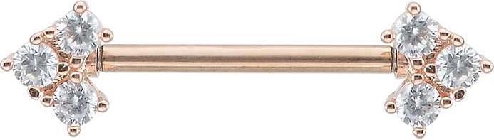 Bijouteria Brustpiercing (Edelstahl, PVD Beschichtung, Zirkonia)