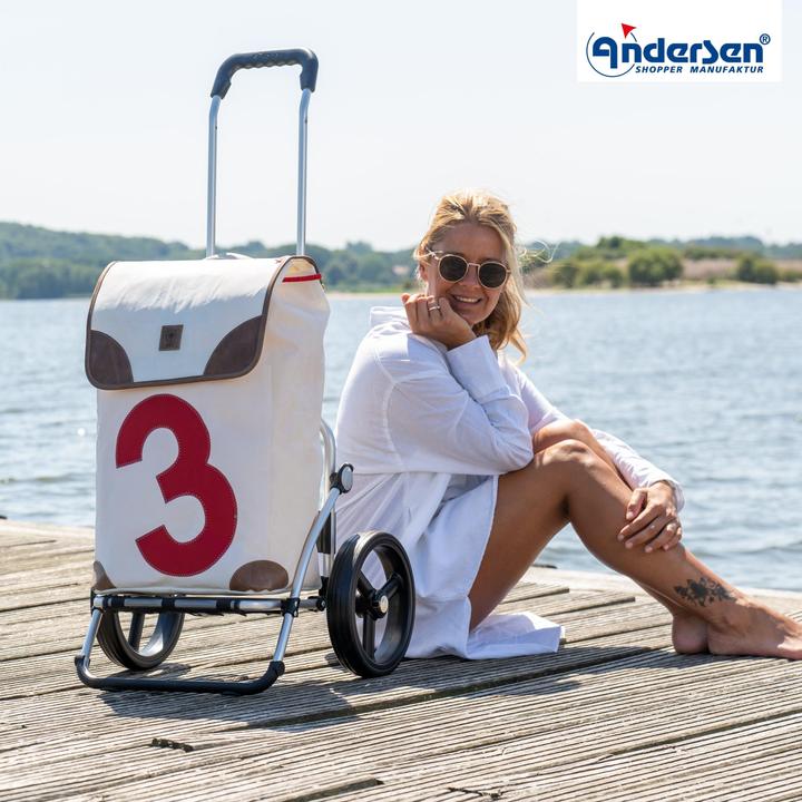 Produktbild Andersen Einkaufswagen ROYAL ALU LEE rot/klein gemustert