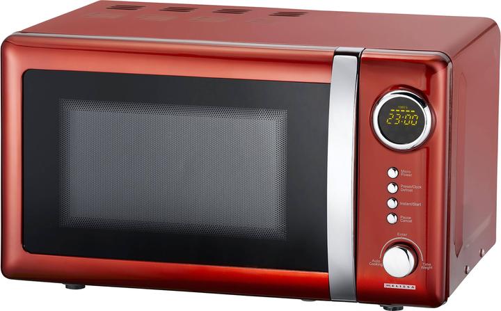 Melissa Retro Microwave with 20Litre Volume, 700Watt - 5 Programs, Turntable - Red... (20 l)