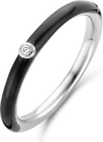 Image du produit Ti Sento Milano Bague avec onyx et zirconium 12225BO (56, Argent 925)