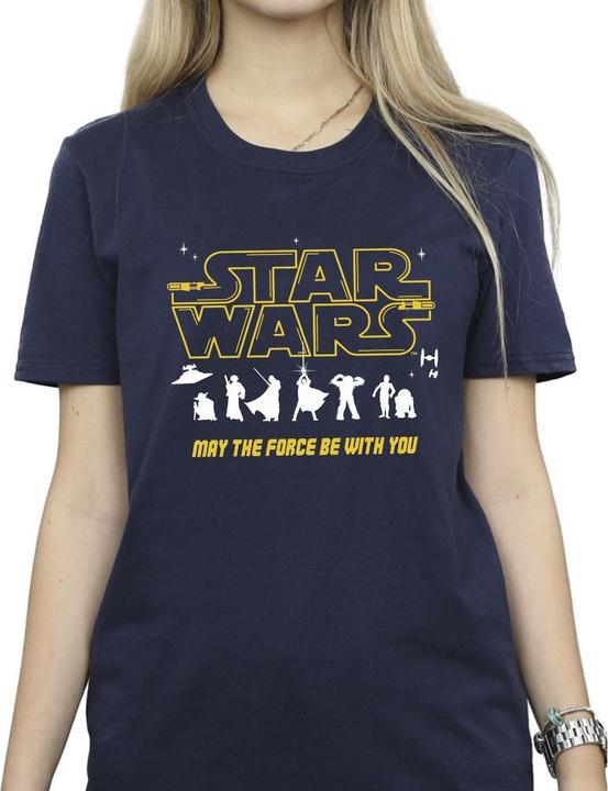 Immagine prodotto Star Wars Silhouettes Force Maglietta Ampia Donna (M)