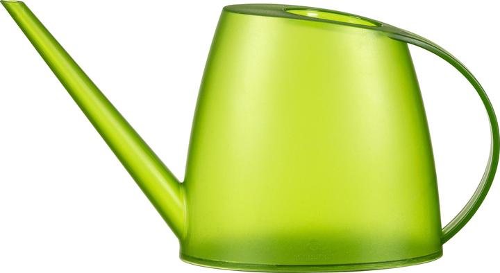 Actual product image Scheurich Lilly 16, plastic watering can/jug Colour: Clear Lime, 31.06 cm wide, 7.706 cm deep (1.50 l)