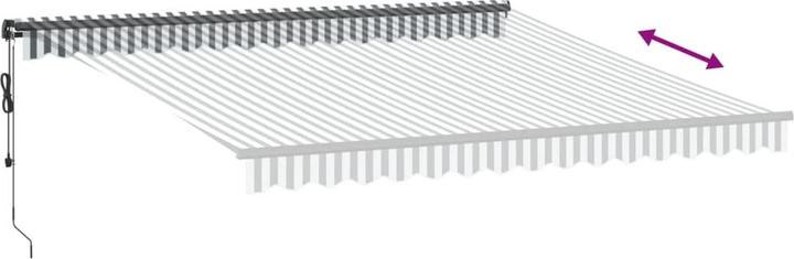 Actual product image VidaXL Markise Gelenkarmmarkise Sonnenmarkise Balkon Automatisch 400x350cm (4 m)