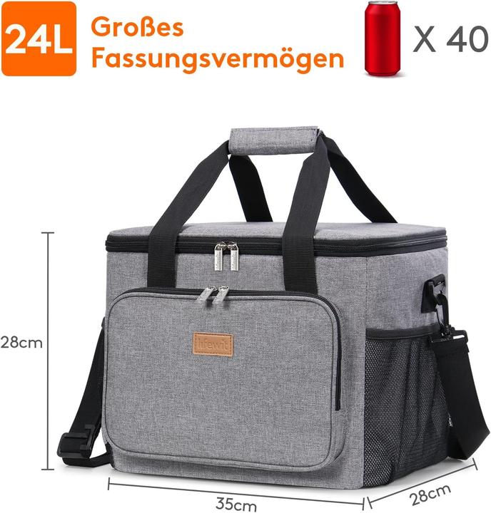 Actual product image Lifewit Faltbare Kühltasche für Picknick und Reise (24 l)